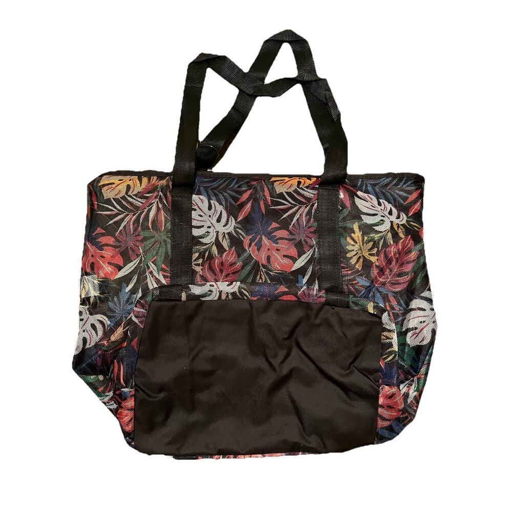 Time And Tru Mesh Beach Tote Tropical Large Grocery Bag NWT - Picture 5 of 8